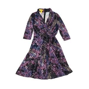 Catherine Malandrino Purple Silk Abstract Dress